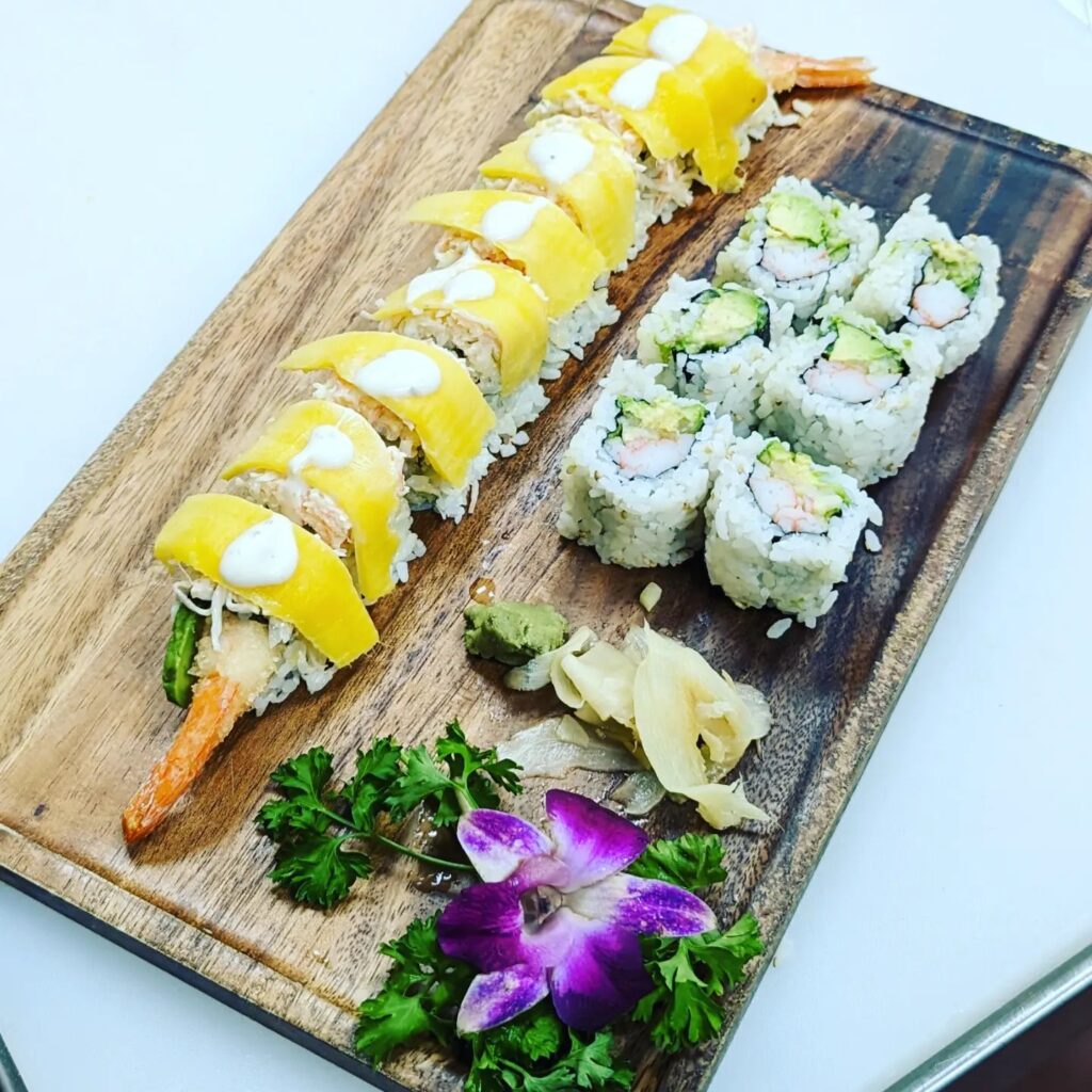 Sushi platter from Ginger Restaurant